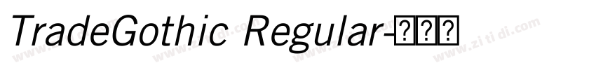 TradeGothic Regular字体转换